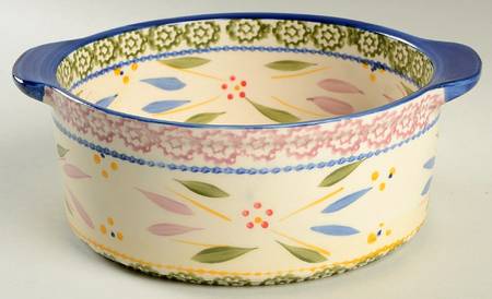 Old World Confetti 9" Round Handled Baker by Temp-Tations