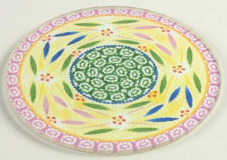Old World Confetti Glass Trivet for 9" Round Baker