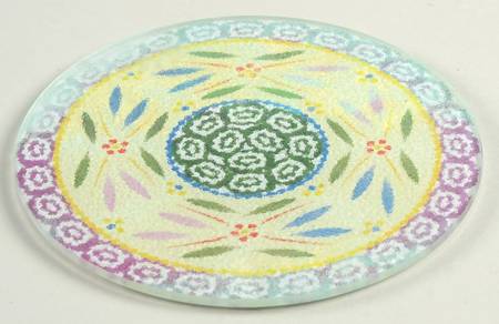 Old World Confetti Glass Trivet for 10" Round Baker