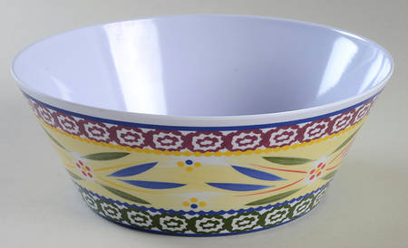 Old World Confetti 9" Round Melamine Serving Bowl by Temp-Tations