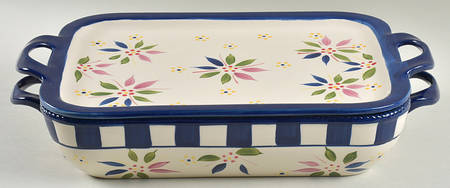 Old World Confetti 4 Quart Rectangular Casserole with Lid