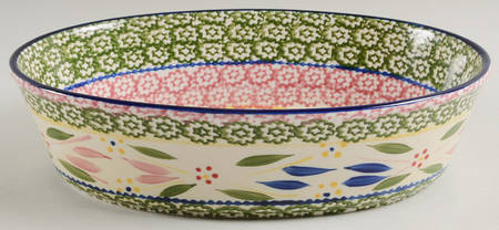 Old World Confetti 11" Oval Baker