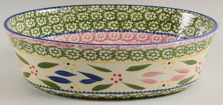 Old World Confetti 10" Oval Baker