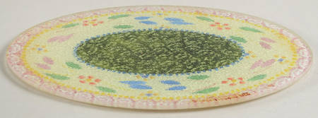 Old World Confetti Glass Trivet for 10" Oval Baker