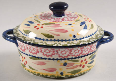 Old World Confetti 10 Oz Individual Casserole & Lid