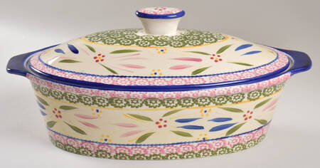 Old World Confetti 3.5 Quart Oval Casserole Covered