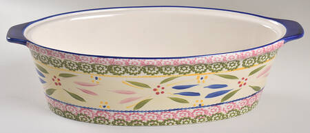 Old World Confetti 3.5 Qt Oval Covered Casserole No Lid by Temp-Tations