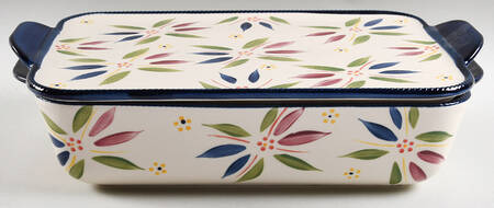Old World Confetti Rectangular Baker & Lid