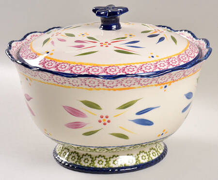 Old World Confetti Round Covered Vegetable by Temp-Tations