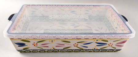 Old World Confetti 15" Rectangular Baker & Tabless Plas Storage Cover