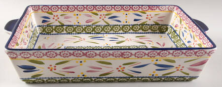 Old World Confetti 15" Rectangular Baker