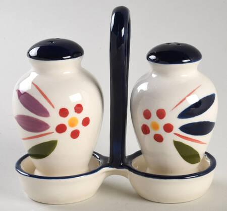 Old World Confetti (3 Pc) Salt & Pepper Tray Set