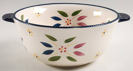 Old World Confetti 8" Handled Round Serving Bowl