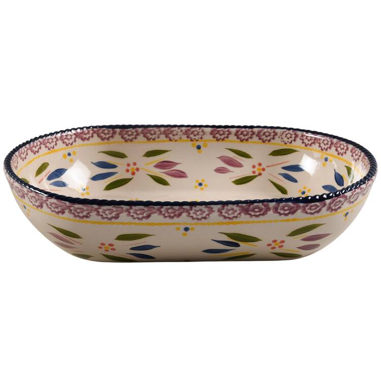 Old World Confetti 13" Oval Baker