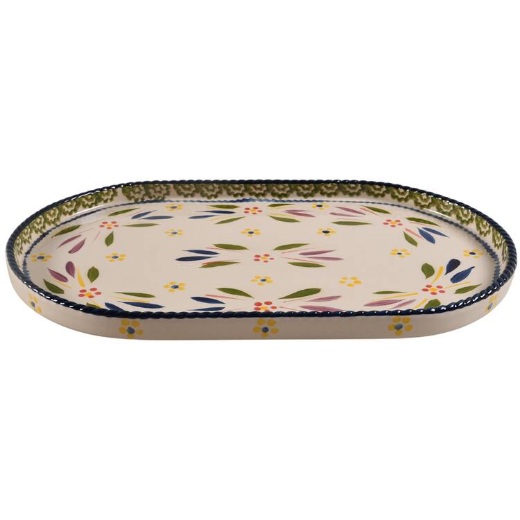 Old World Confetti 13" Oval Lid-It (Trivet,Tray,Baker Lid)