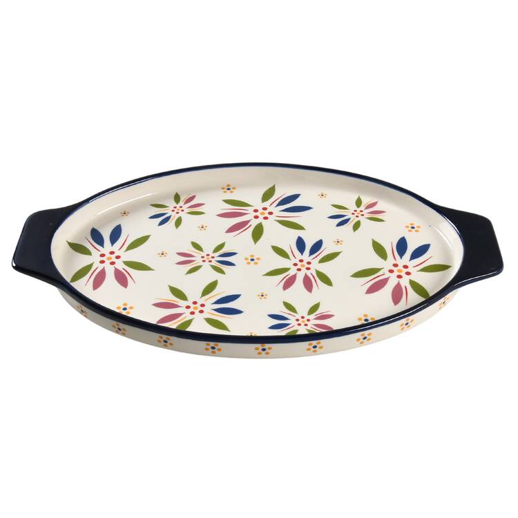 Old World Confetti Lid-It for 16" Oval Tab Handled Baker