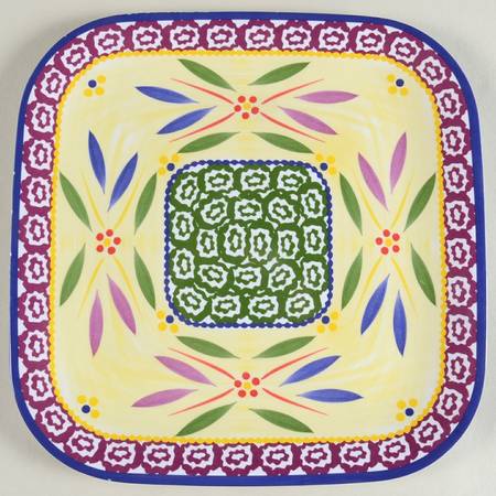 Old World Confetti Square Melamine Dinner Plate