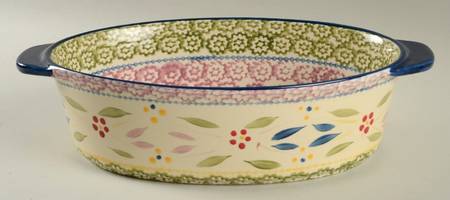 Old World Confetti 11" Oval Baker