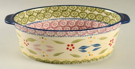 Old World Confetti 10" Oval Baker