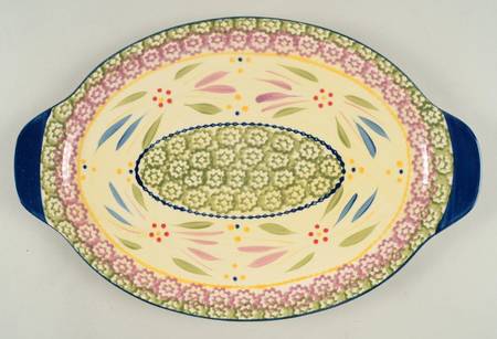 Old World Confetti 13" Oval Lid-It (Trivet,Tray,Baker Lid)