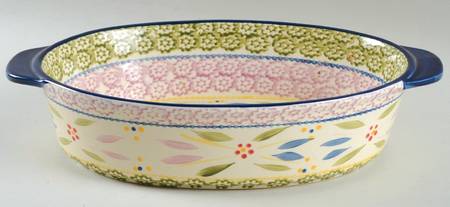 Old World Confetti 13" Oval Baker