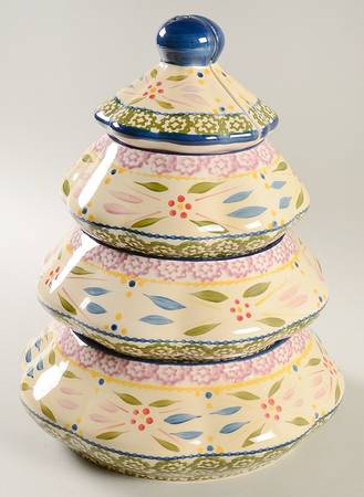 Old World Confetti Christmas Tree Stacking Set
