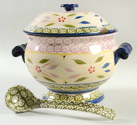 Old World Confetti Tureen & Lid w/Ladle by Temp-Tations