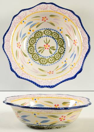 Old World Confetti Scalloped Soup/Cereal Bowl by Temp-Tations
