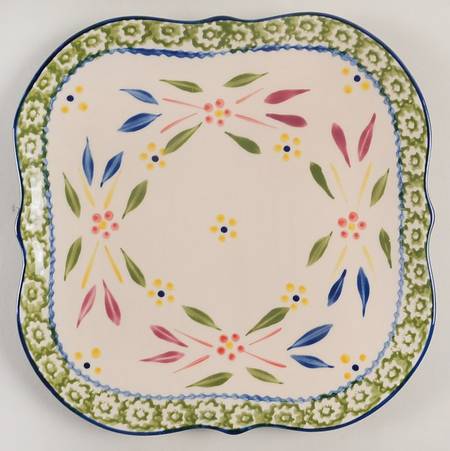 Old World Confetti Square Salad Plate