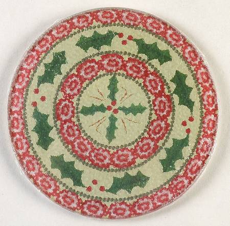 Old World Holiday Round Glassware Trivet
