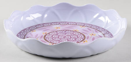 Old World Lilac 8" Round Ruffled Melamine Serving Bowl by Temp-Tations