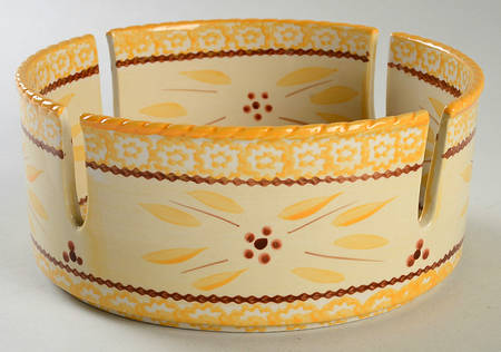 Old World Yellow Warmer Stand  (For Tea Pot)