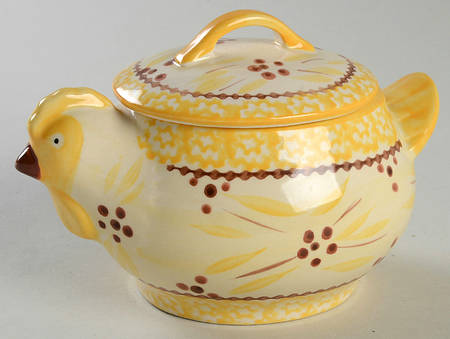 Old World Yellow Individual Casserole & Lid