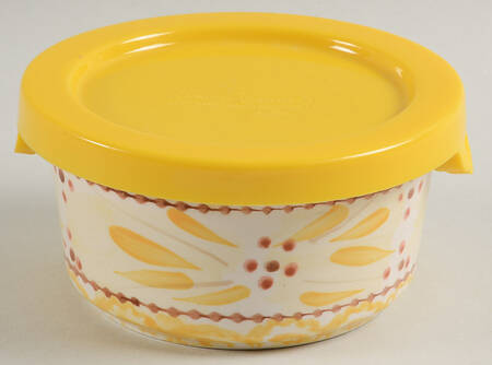 Old World Yellow Ramekin & Plastic Lid by Temp-Tations