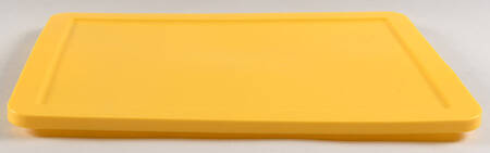 Old World Yellow Tabless Plastic Storage Cover for 15" Rect Baker