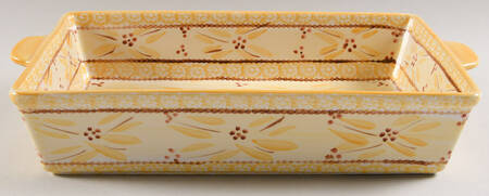 Old World Yellow 15" Rectangular Baker