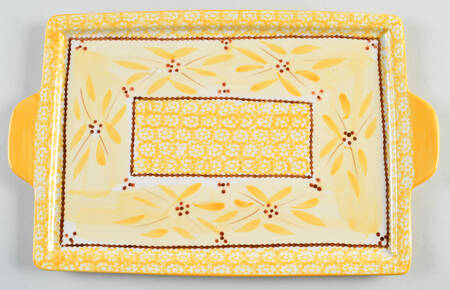 Old World Yellow 15" Rectangular Tray by Temp-Tations