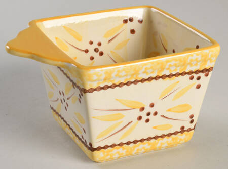 Old World Yellow Square Ramekin