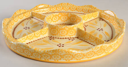 Old World Yellow Cake/Chip Plate for Convertible Set