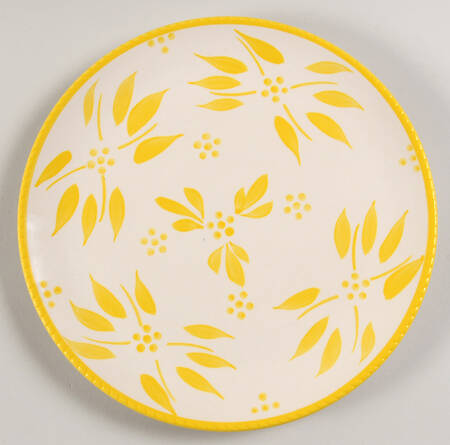 Old World Yellow Salad Plate by Temp-Tations