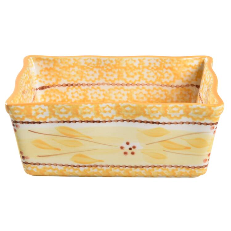 Old World Yellow 7" Rectangular Baker