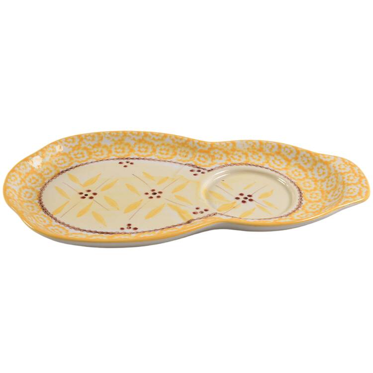 Old World Yellow Snack Plate