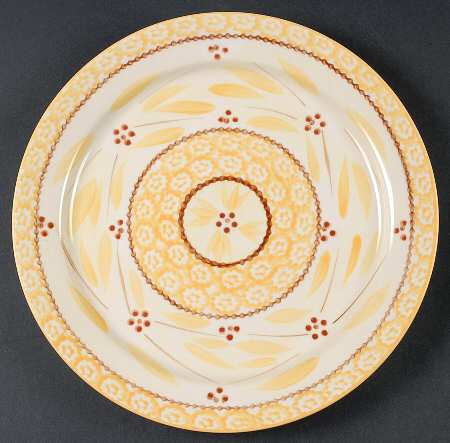 Old World Yellow Dinner Plate by Temp-Tations