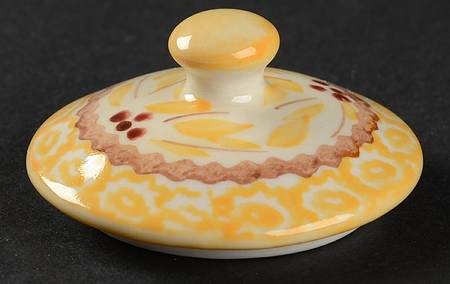 Old World Yellow Lid for Sugar Bowl