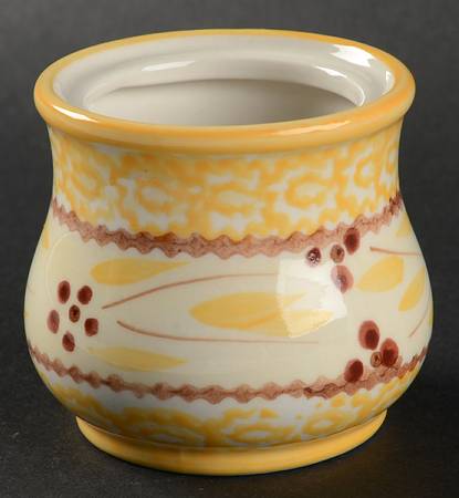 Old World Yellow Sugar Bowl No Lid