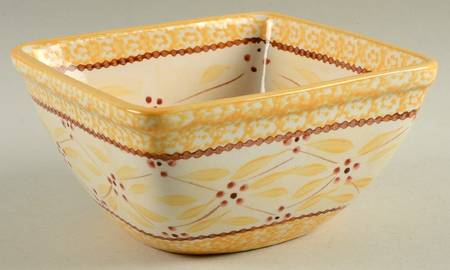 Old World Yellow 6" Square Mixing Bowl