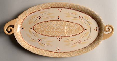 Old World Yellow Tray for Soup & Sandwich Set