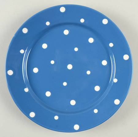 Polka Dot Blue Salad Plate