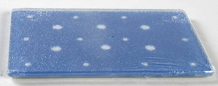 Polka Dot Blue Glass Trivet for 7" Rectangular Baker