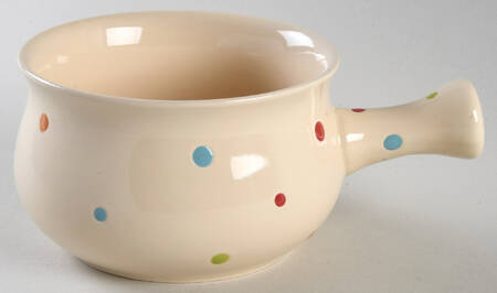 Polka Dot Cream Soup Mug